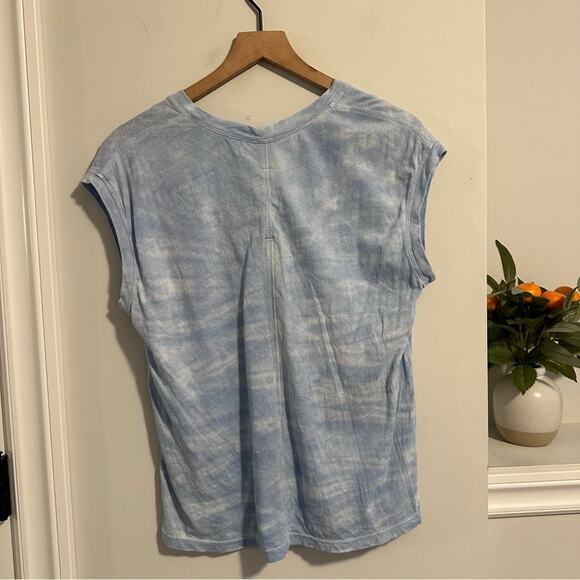 Raquel Allegra Basic Blue Cotton Tie Dye Blouse Small - Picture 5 of 9